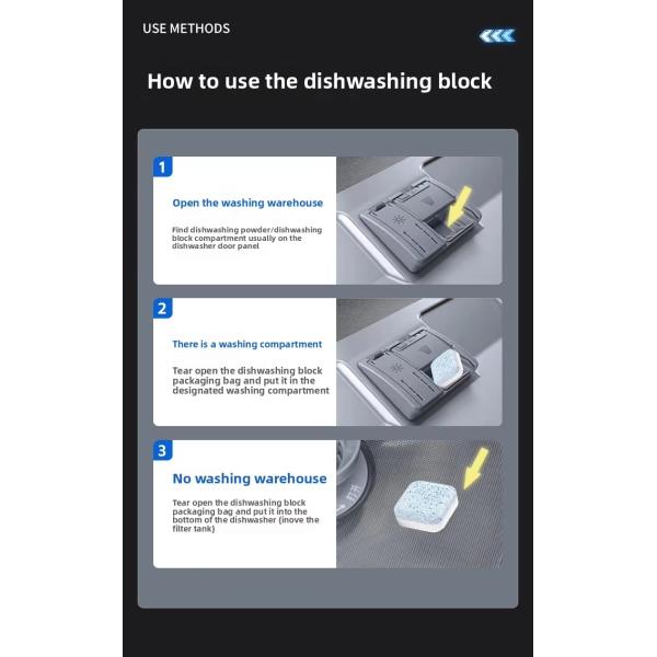 Dishwashing Blocks Special Solid Detergent Dishwasher Tablets High Foam