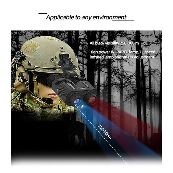 Binocular Infrared Night Vision Camera Naked Eye 3D Viewing Scope For Wildlife