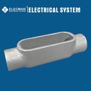 3" Form 7 IMC Rigid Electrical Straight Conduit Body Threaded C Type Gray Iron