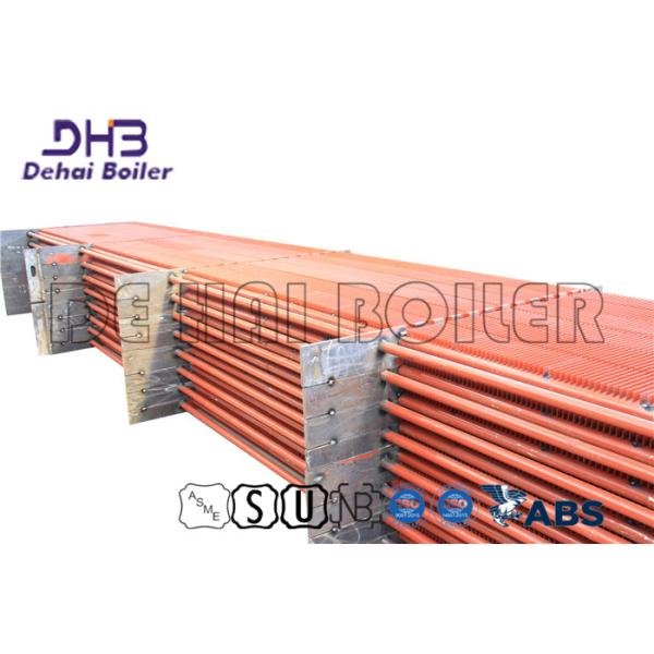 Hot Water Economiser Coil Bottom Horizontal Inlet Pipe With Outlet Valve