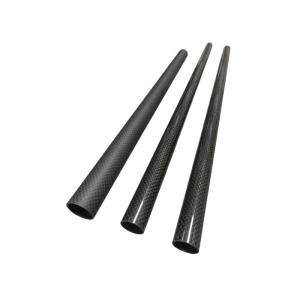 Black High Modulus Carbon Fiber Roll Wrapped Tubes Round Tube For Equipment