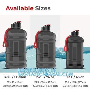 Gallon Water Bottle With Time Marker BPA Free, Motivational Large Water Jug Leak