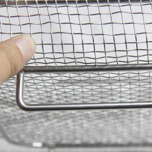 Medical Rectangular Sterilized Stainless Steel Mesh Basket With Handles