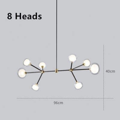 Nabila Rectangular Round Chandelier For Dining room Bar Kitchen sputnik chandelier(WH-MI-218)