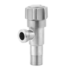 Cheap OEM SS201 Brushed Angle Valve Shut Off Angle Stop For Toilets Sink for sale