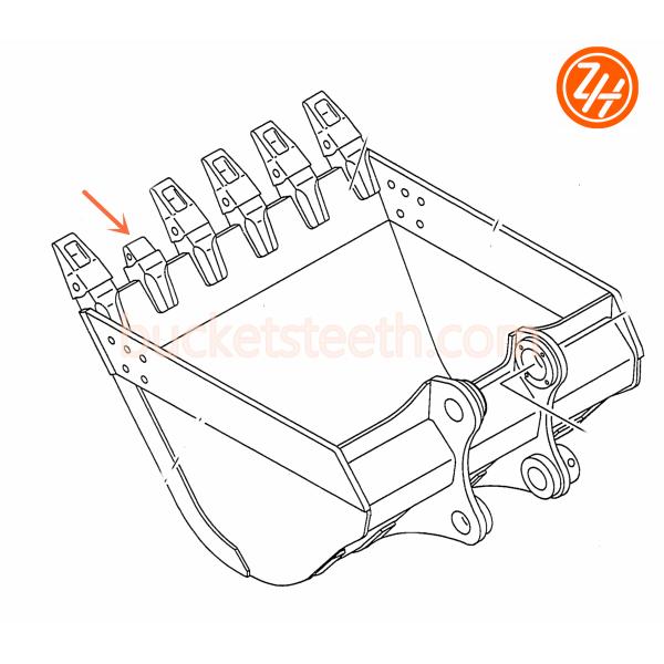 207-939-3120-50 PC300 Bucket Tooth Adapter Komatsu Excavator Parts
