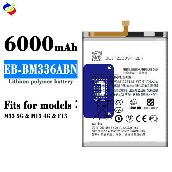 EB-BM336ABN 6000mAh Replacement Battery For Samsung Galaxy M33 Silver Mobile Version