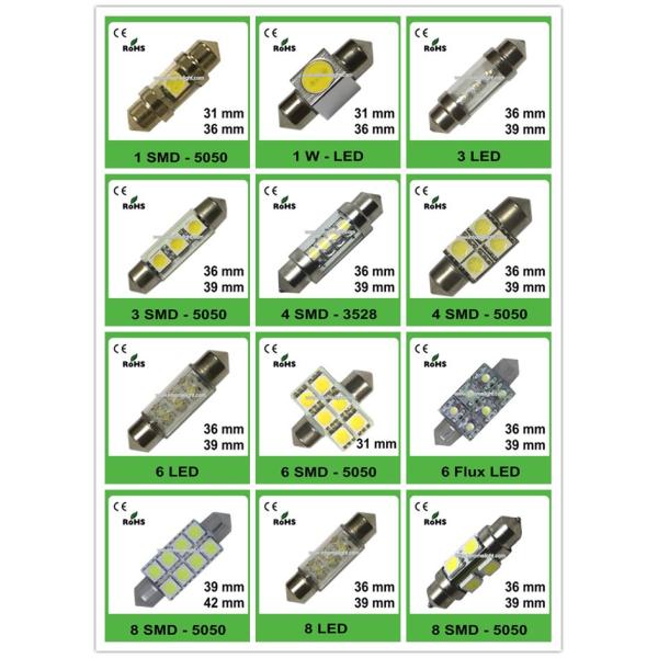 High Brightness 12V Led License Plate Lamp with 6PCS SMD 3528 LEDs