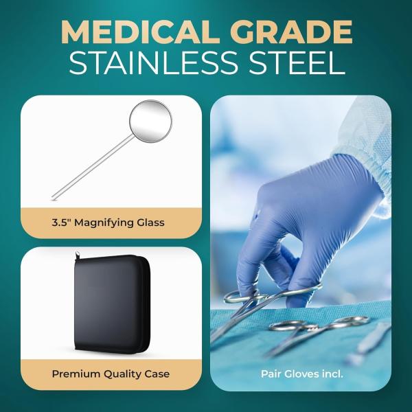 38 PCS Advanced Dissection Kit Biology Lab Anatomy Dissecting Set with Stainless Steel Scalpel Knife Handle Blades