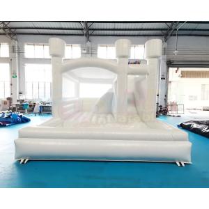 Wedding Combo Inflatable White Bounce House With Slide