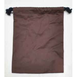 Custom Foldable Cotton Cloth Drawstring Bag Brown Storage Bag