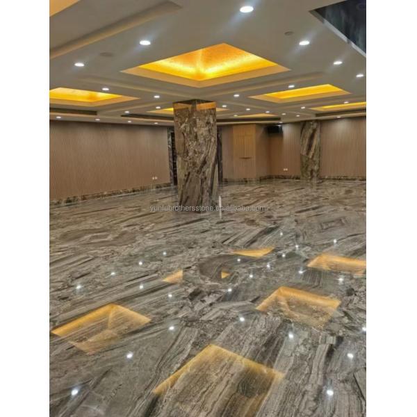 Polished Serbian Grey Marble Wall Panels for High End Interior Decoration