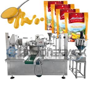 Fully Automatic Liquid Packing Machine Rotary Dairy Sauce Viscous Liquid