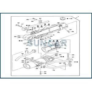 China LZ006980 Dipper Cylinder Seal Kit for CNH Excavators CX700 CX700B on sale