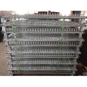 Industrial Storage folding Wire Container Cage Metal Bin For Sale Stackability