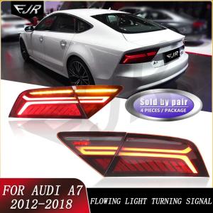 Cheap 12V Audi A7 Taillight Assemblies Modified With LED Water Steering Rear Tail Lamp A7 for sale