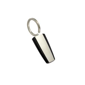 China Trapezoid ABS Plastic Metal Key Holder Keychains Silver Electroplating on sale