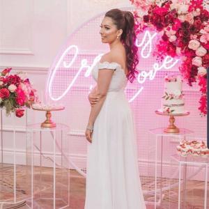 Unbreakable Neon Wedding Backdrop With Lights Wedding Backdrop Curtain Led