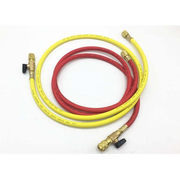 Air Conditioning Service Freon Refrigerant Hoses With Ball Valves For R410A