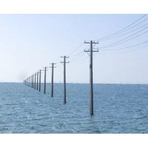 2.75*127*248*10670mm Gr,345 Mpa HDG Steel Power Pole Monopoles With AWS D1.1