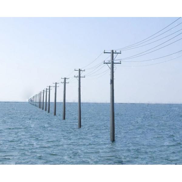 Quality 2.75*127*248*10670mm Gr,345 Mpa HDG Steel Power Pole Monopoles With AWS D1.1 wholesale