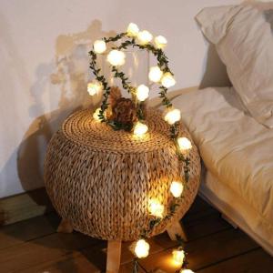 1.5/3/4.5/6M LED Garland Artificial Flower Bouquet String Lights Foam Rose Fairy