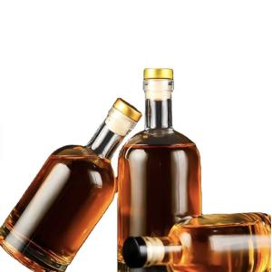 750ml Cylindrical Vodka Glass Wine Bottle With Cork Custom Size Accepted for