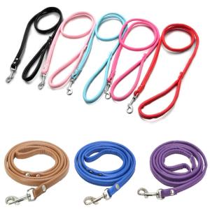 Cheap Soft Training Puppy Leather Leads For Small Medium Large Pet for sale