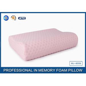 High Elastic Pink Memory Foam Contour Pillow With Cooling Gel , Anti-Bacterial