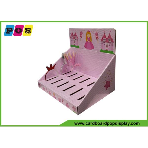 Store Retail Cardboard Counter Display Stands Single B Corrugated Paperboard For