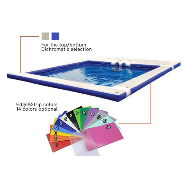 Sea pool Inflatale 0.9mm Floating Swimming Pool With Unti Jellyfish Net for yacht