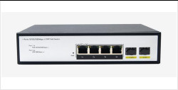 Quality DF-2F-4GP 2-Port 10/100/1000Mbps 4+2 Uplink Fiber Ports Gigabit Poe Network Switch wholesale