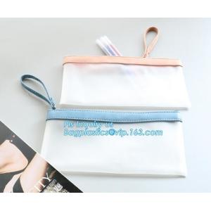 Eco Friendly Silicone Cylinder Zipper Bag, pu book band with elastic band,