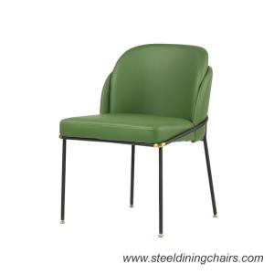 China Black Matte Legs 83cm 53cm Steel Frame Dining Chairs For Kitchen Room on sale