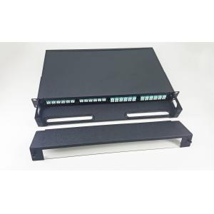 MPO Optical Fiber Patch Panel 1U 19 Inch 4 Fully Loaded MPO-LC Cassette Modules