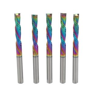 3/8 1/4 1/2 Inch Shank 2F Down Cut Spiral Router Bit for Wood 4mm 6mm Carbide