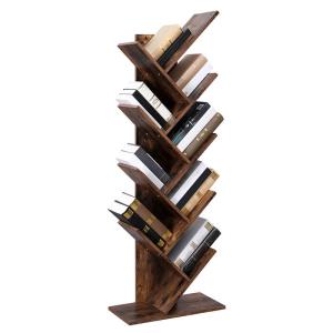 Unique Design Bookshelf for Sale, Wooden Book Storage Shelf, Rustic Bookcase,