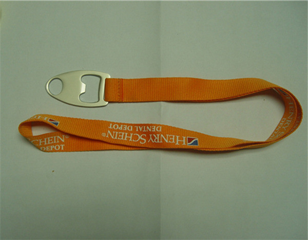 Quality Metal bottle opener neck lanyards, 2 in 1 polyester neck lanyard with metal bottle opener, wholesale