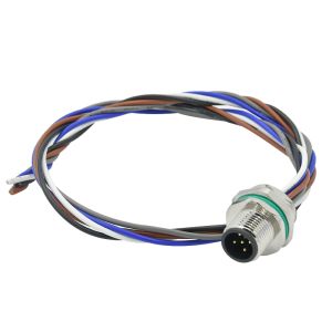 IEC 61076-2-104 Compliant M12 Waterproof Connector with Front Panel Mount and