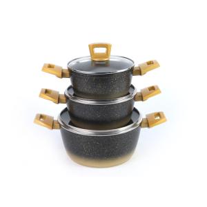 China Aluminium Alloy 3003 LFGB 10L Die Cast Colored Pots And Pans on sale