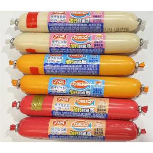 Customized Logo Printing Artificial Pvdc Sausage Casing For Food Packaging