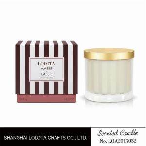 Striped Bottle Scented Jar Candle Really Good Smelling For Mental Therapy Room