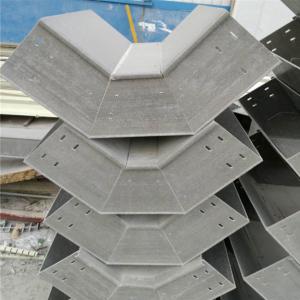 Grey Colour Steel Simulated FRP Cable Tray Customized Angle Trunk