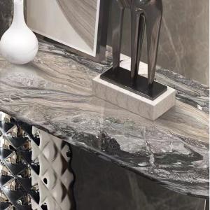 Reflective Elegant Modern Marble Top Console Table With Mirror