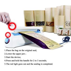 Impulse Bag Sealer,Impulse Heat Sealer,Manual Poly Bag Heat Sealer Heat Seal