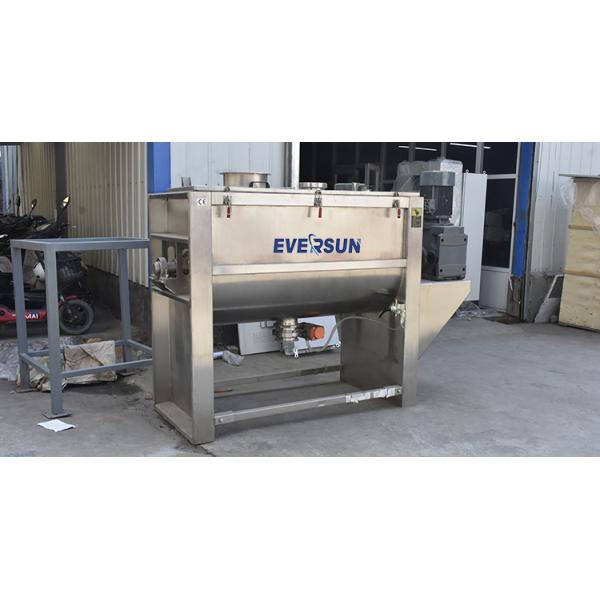 Horizontal Animal Feed Ribbon Blender Mixer Mushroom Substrate With Heat 200 Kg