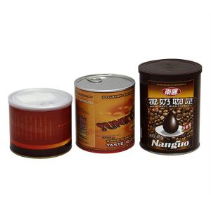 Cheap Custum Brown Cardboard Paper Composite Cans with Easy Open Lid for Coffee and Nuts for sale