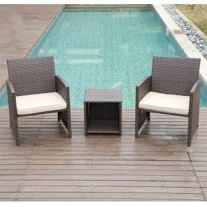 Rectangular Depth 90cm Height 75cm Woven Storage Coffee Table Poolside