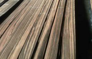 China Natural Ebony Sliced Veneer 0.45mm Thickness With A Grade on sale