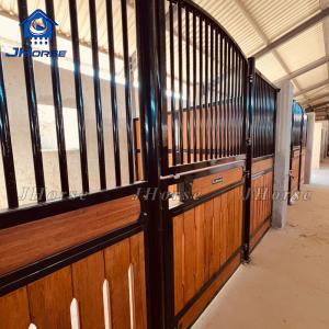 Cheap Custom Design Indoor Prefab Powder Coated Luxury Swing Door Safety Heavy Duty Bamboo Wood Horse Stable Kits for sale